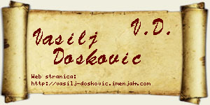 Vasilj Dosković vizit kartica